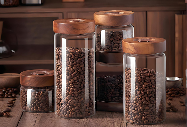WISHOME Deer - Shaped Bamboo Lid Borosilicate Glass Storage Jars Main Product Image